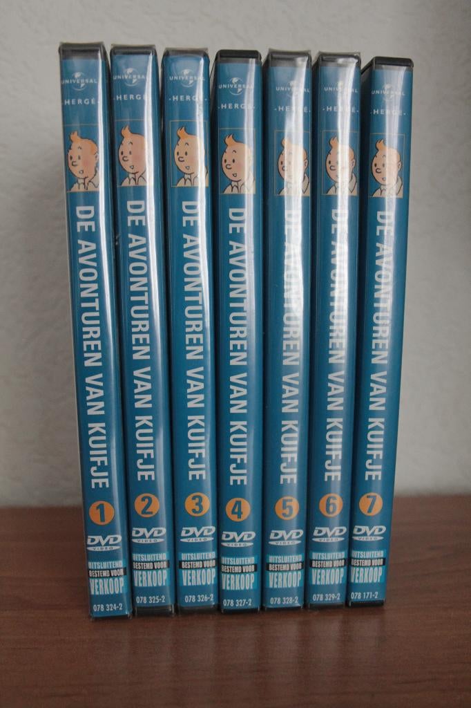 Serie Kuifje dvd's, Cd's en Dvd's, Dvd's | Tekenfilms en Animatie, Alle leeftijden, Ophalen of Verzenden, Nieuw in verpakking