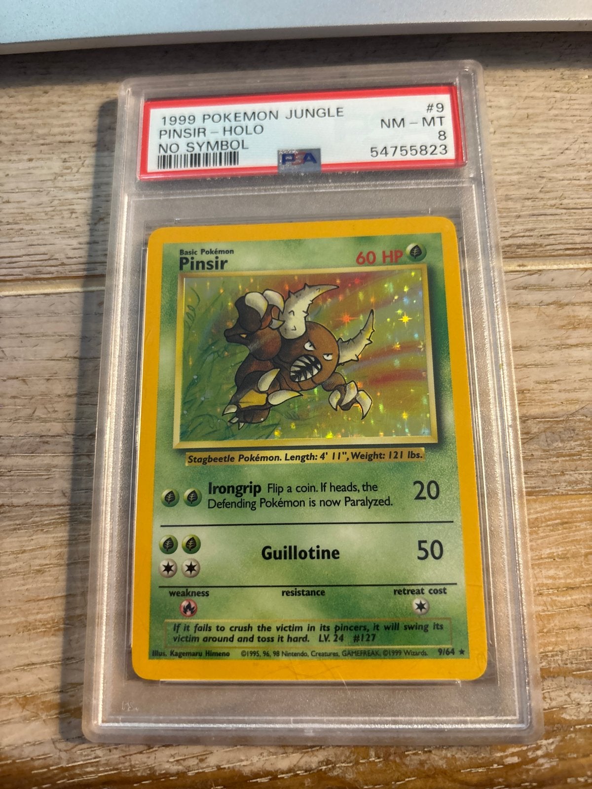 Pinsir Holo 1999 Jungle #9 PSA 8 Pokemon Kaart, Hobby en Vrije tijd, Verzamelkaartspellen | Pokémon, Ophalen of Verzenden, Zo goed als nieuw