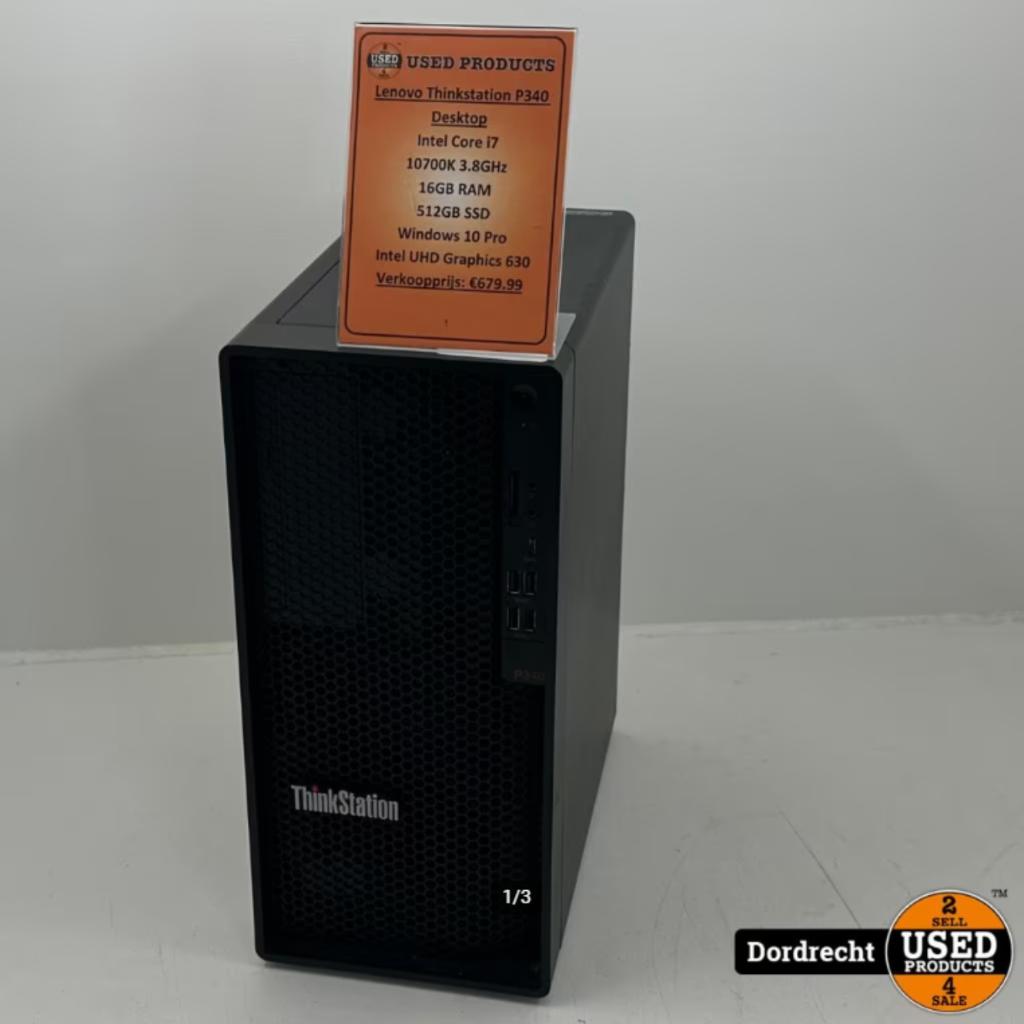 Lenovo Thinkstation P340 Desktop | i7-10700K 16GB 512GB SSD, Dordrecht@usedproducts.nl, Toulonselaan 72, Zo goed als nieuw, SSD