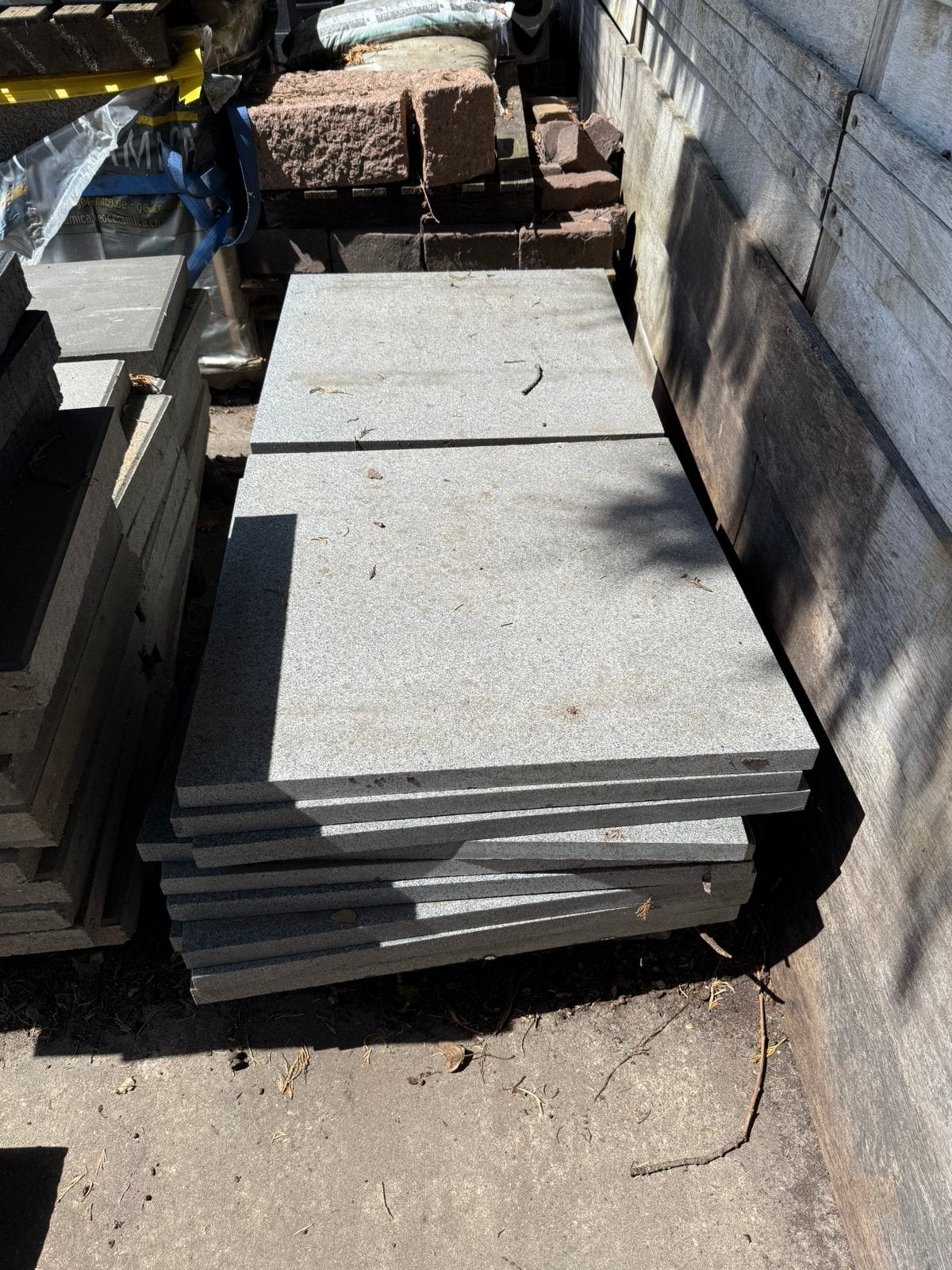 Basalt tegel 60x60x3cm, Tuin en Terras, Ophalen, Gebruikt, 5 tot 10 m², Natuursteen