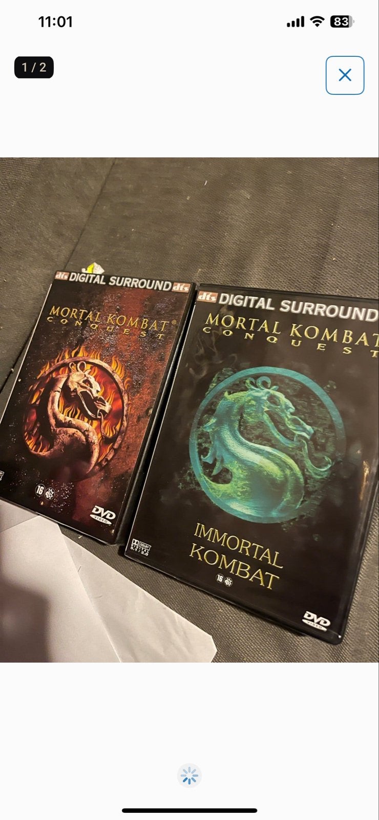 Mortal Kombat Conquest & Immortal Kombat DVD Boxset, Vanaf 16 jaar, Nederlands, Actie, Ophalen of Verzenden