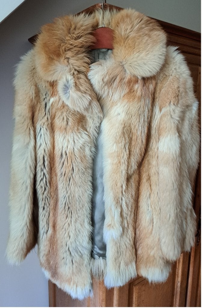Bontjas ( echte ), Kleding | Dames, Jassen | Winter, Ophalen, Zo goed als nieuw, Maat 38/40 (M), Bruin