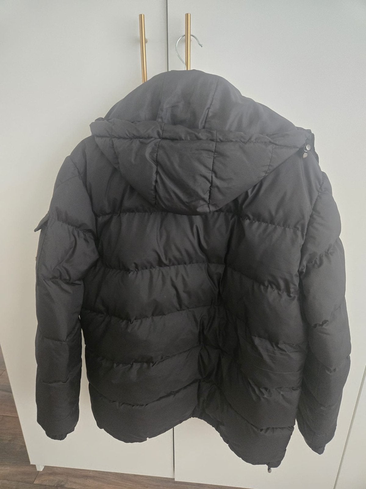 Moncler Maya donsjack zwart maat xl, Ophalen of Verzenden, Zo goed als nieuw, Maat 52/54 (L), Zwart