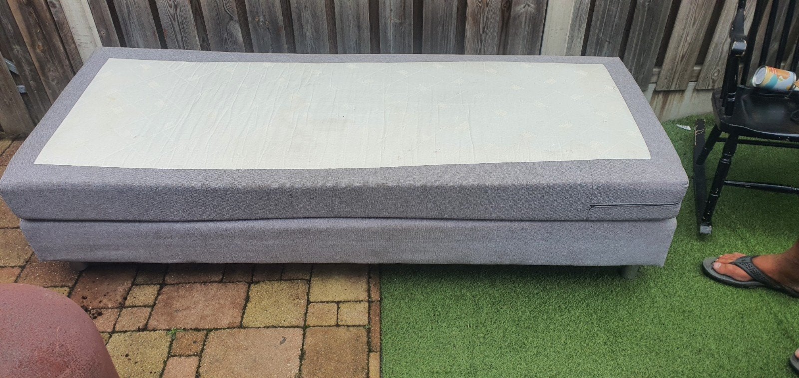 1 persoons boxspring, Ophalen, Eenpersoons, 200 cm, 80 cm