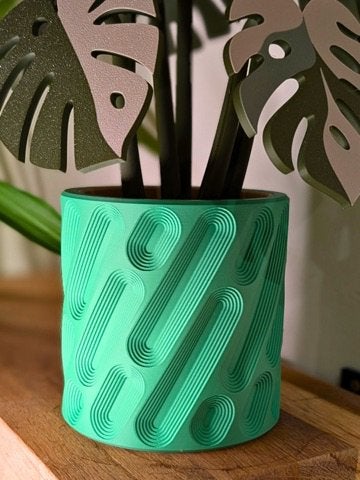Moderne 3D-geprinte plantenpot – diverse kleuren, Ophalen of Verzenden, Nieuw, Kunststof