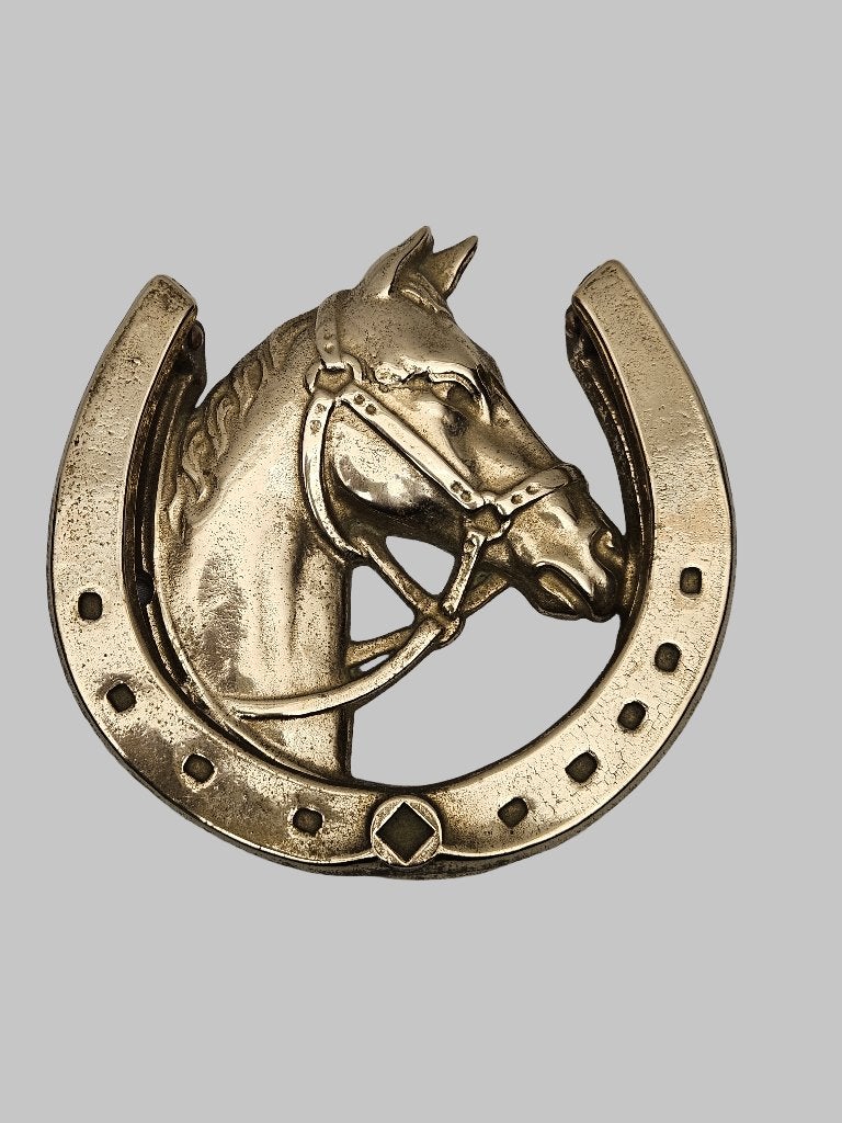 Deurklopper met paardenhoofd, Antiek en Kunst, Antiek | Koper en Brons, Ophalen of Verzenden, Koper