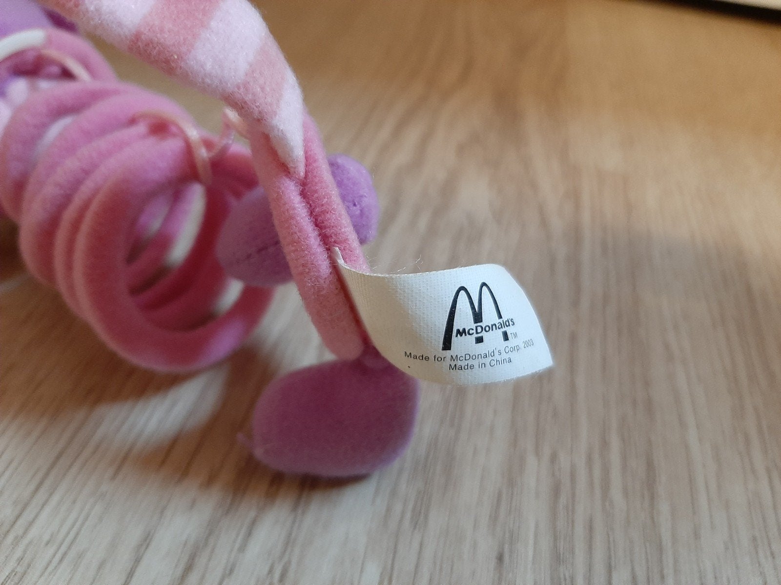 Alice in wonderland Chesire cat mcdonalds knuffeltje, Ophalen of Verzenden, Overige figuren