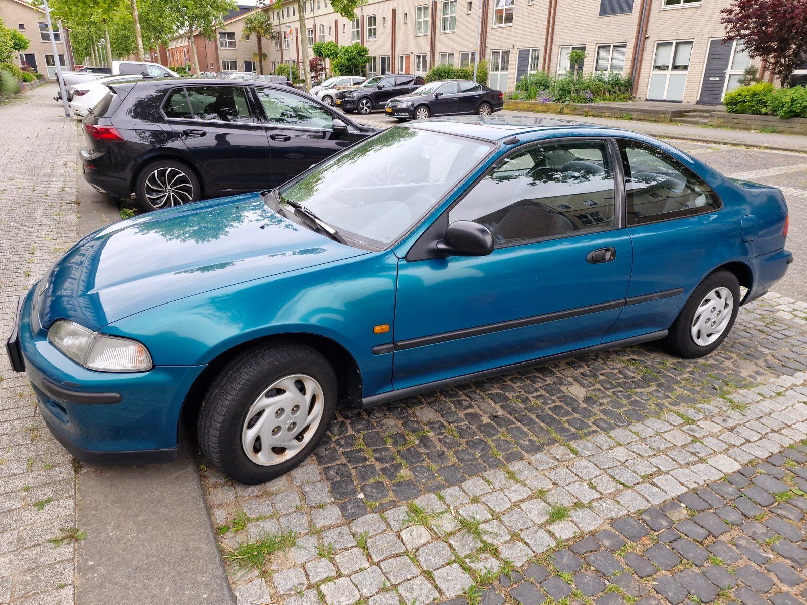 Honda Civic 1.5 I Coupe LS AUT 1995 Groen, Auto's, 100 pk, Origineel Nederlands, Grijs, Particulier