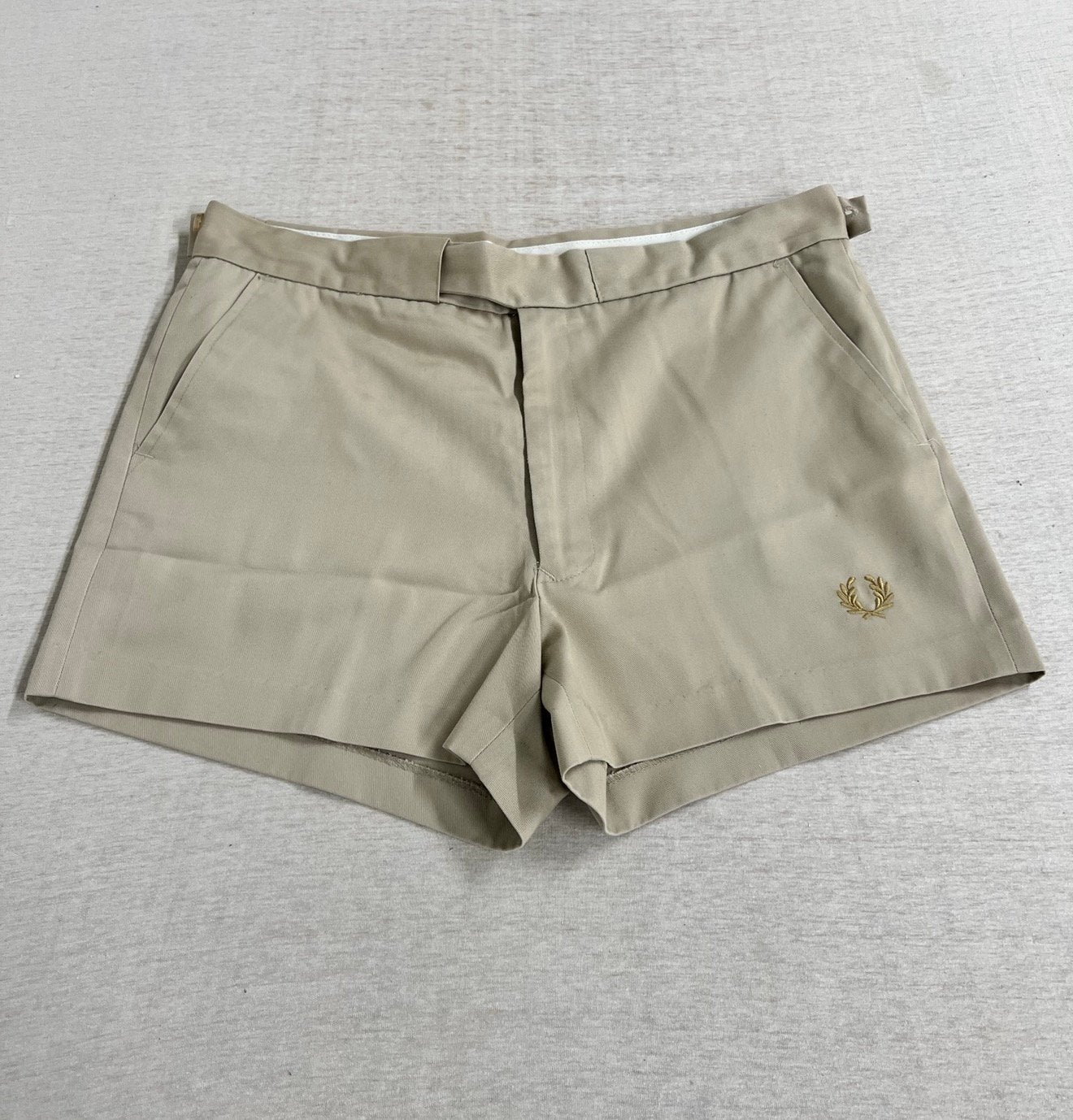 Vintage Fred Perry Shorts Dames W34 Beige hot-pants Tennis, Overige merken, Ophalen of Verzenden, Zo goed als nieuw, H