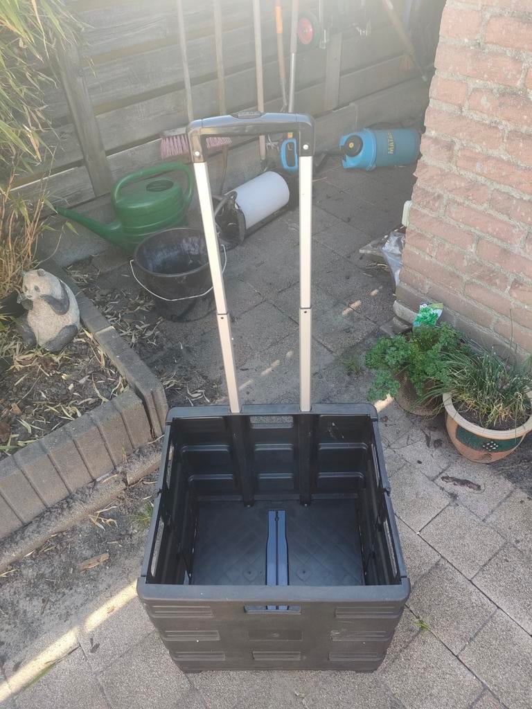 Opvouwbare krat op wielen stevig, Doe-het-zelf en Verbouw, Ophalen, Krat, 50 cm of meer