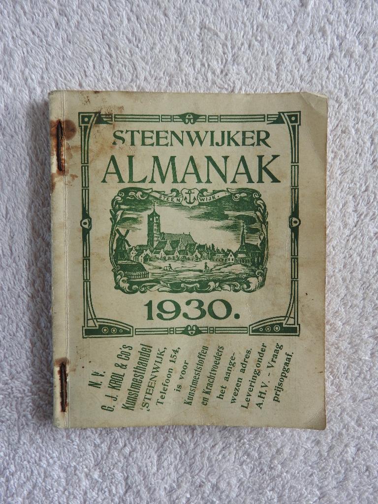 Steenwijker Almanak 1930 - Steenwijk, Ophalen of Verzenden