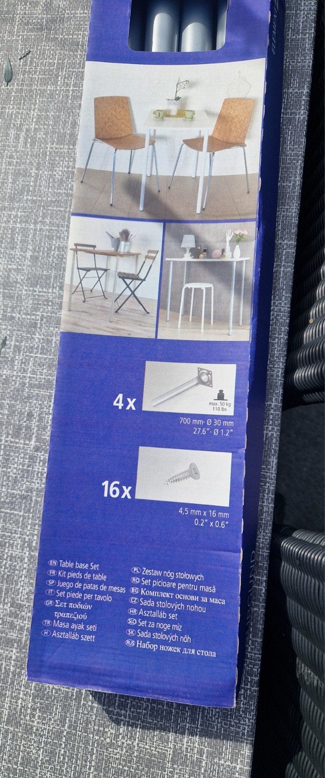 Meubelpoot Set - Diverse Maten, Tafelpoot, Minder dan 50 cm, Modern, Functioneel, Rond
