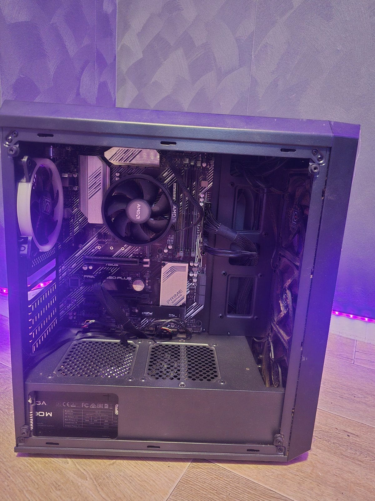 Amd 7 5700x + ASUS B550-PLUS, Computers en Software, Desktop Pc's, Ophalen, SSD