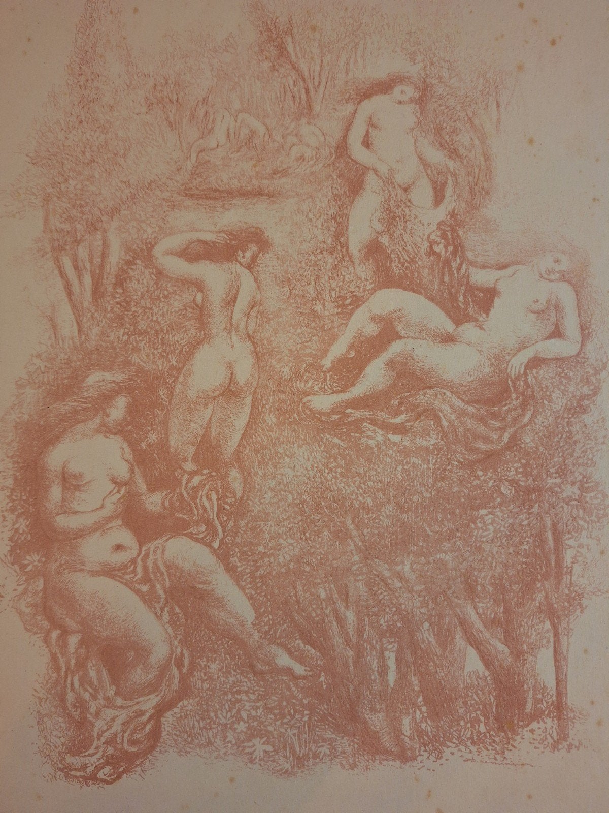 Lithografie Naakten van Lammers, Ophalen of Verzenden