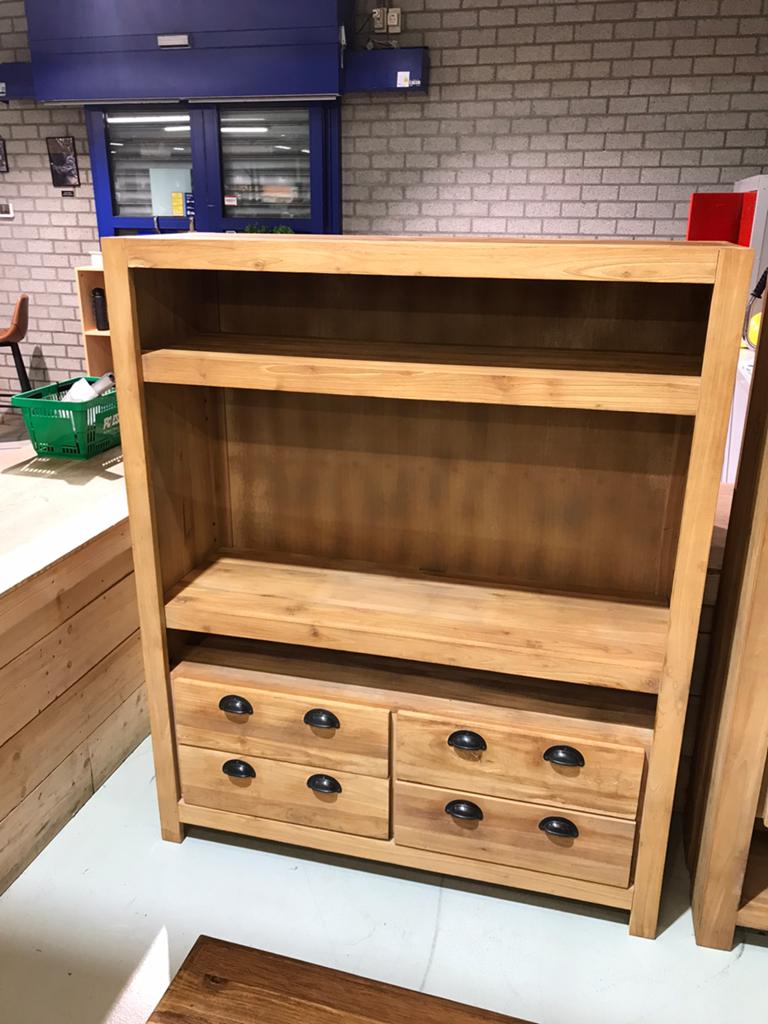 Prachtige teak houten set / landelijk / teakhouten, Ophalen, B, U, U