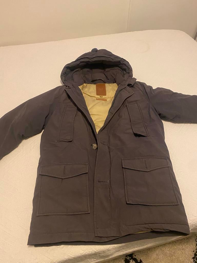 Stijlvolle Airforce donkergrijze winterjas met capuchon, Kleding | Heren, Jassen | Winter, Ophalen of Verzenden, Zo goed als nieuw