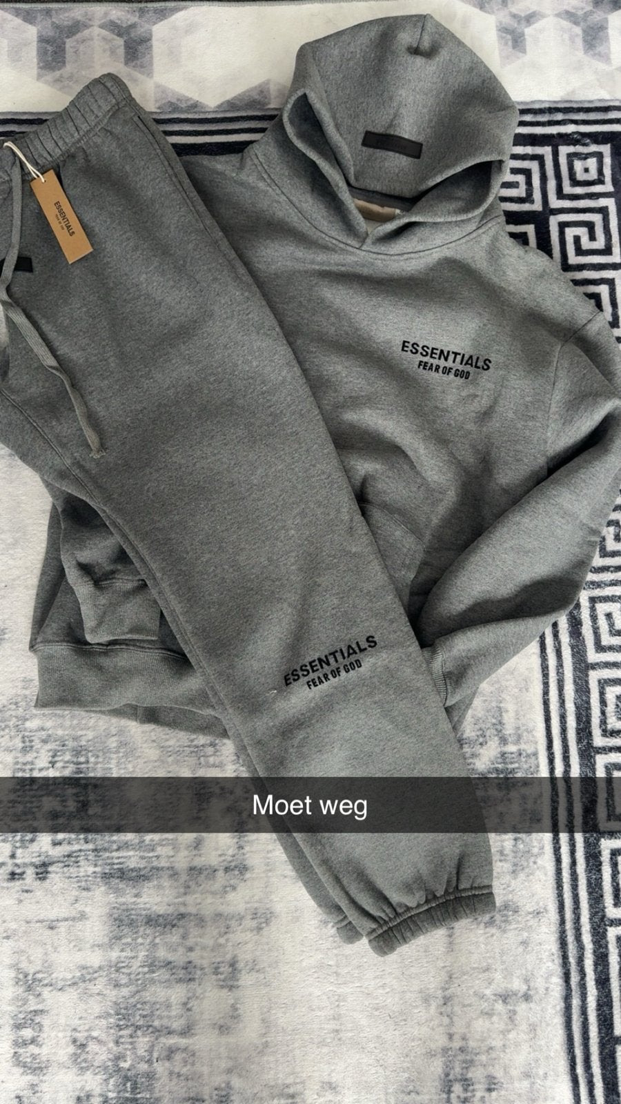 Essentials Fear of God Hoodie & Joggingbroek Set Grijs, Ophalen, Nieuw