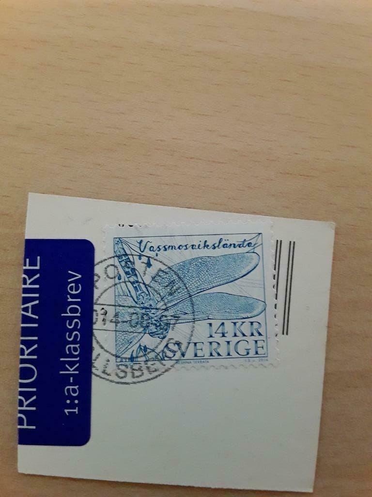 2014 Zweden libelle, Verzenden, Zweden, Gestempeld