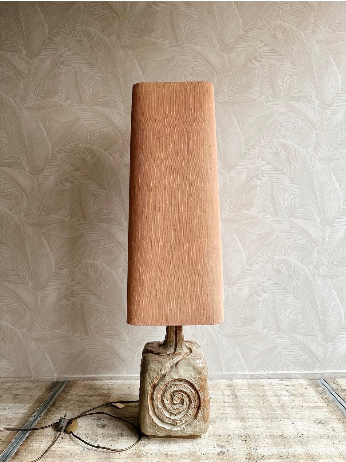 Vintage keramieke vloerlamp, Huis en Inrichting, Lampen | Tafellampen, Zo goed als nieuw, Vintage, Ophalen
