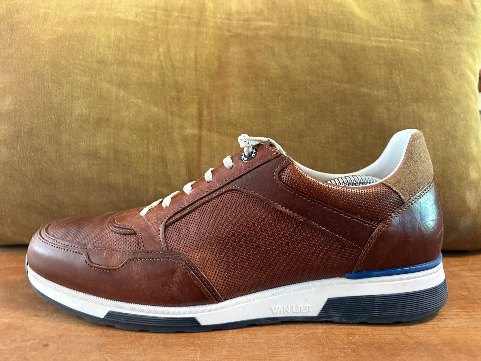 Van Lier Positano sneakers bruin cognac maat 43 - nieuw 189, Bruin, Ophalen of Verzenden, Sneakers of Gympen, Zo goed als nieuw