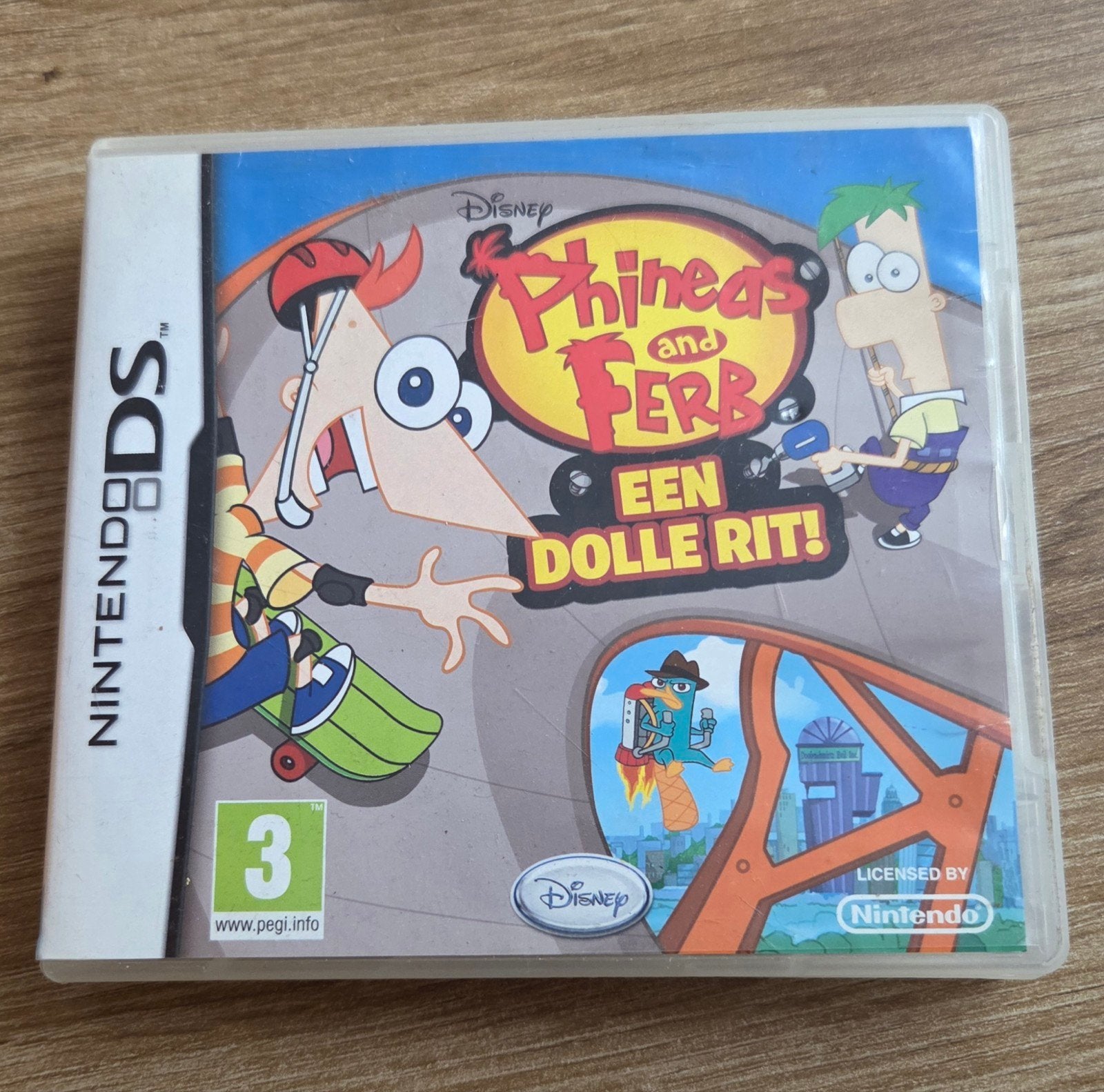 Phineas en Ferb: Een Dolle Rit! Nintendo DS, Gebruikt, 1 speler, Racen en Vliegen, Ophalen of Verzenden