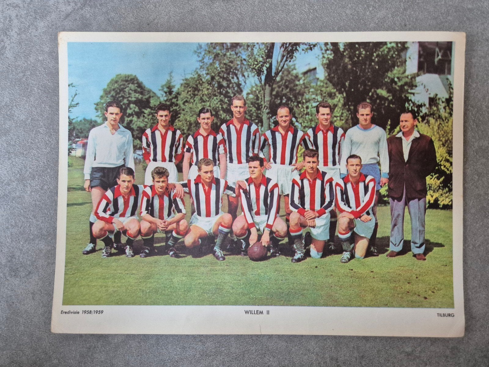 Voetbalplaat Esso 1958/59 Willem II, Verzamelen, Sportartikelen en Voetbal, Ophalen of Verzenden, Willem II, Poster, Plaatje of Sticker
