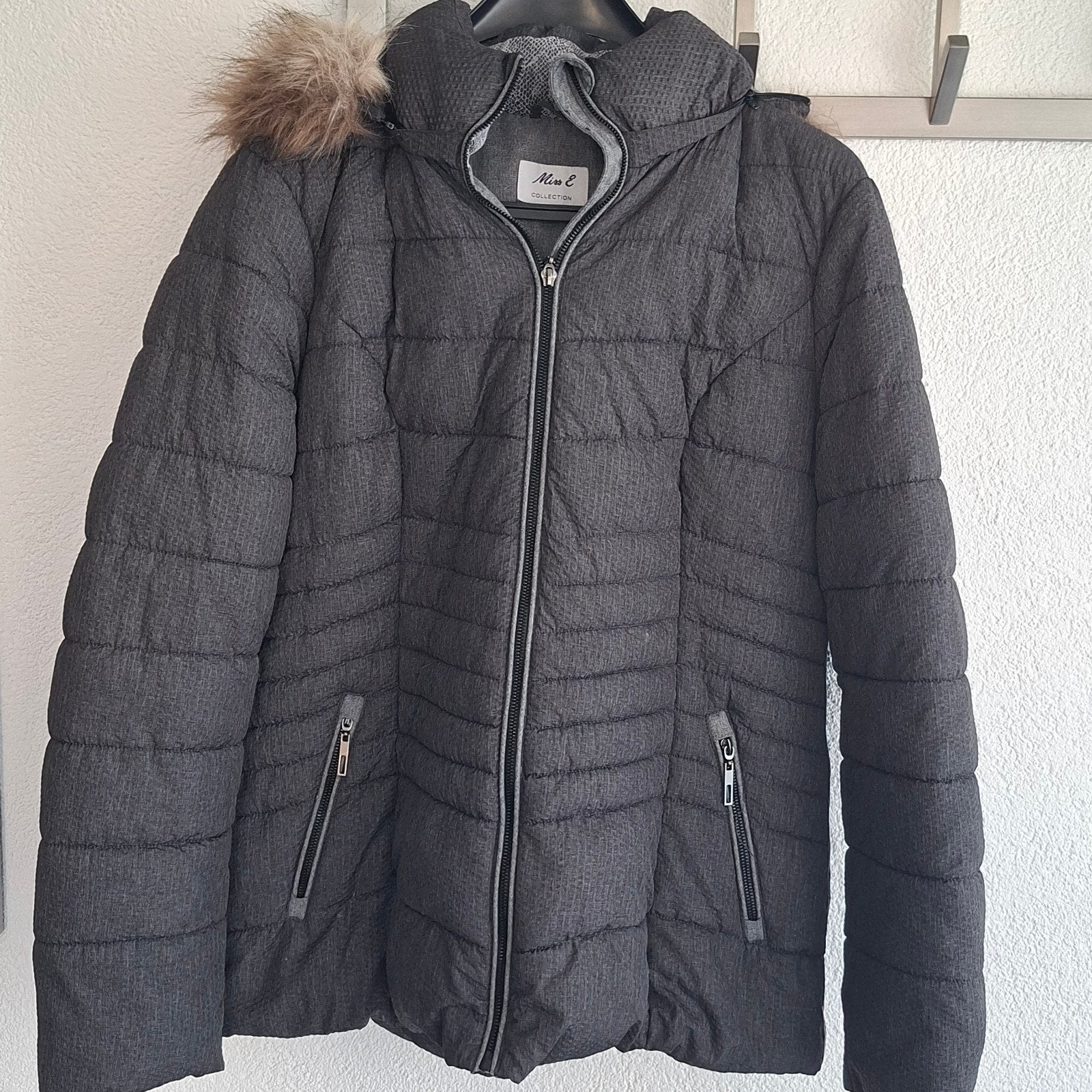 Miss Etam Dames Winterjas met Capuchon - Grijs, Maat XL, Maat 46/48 (XL) of groter, Ophalen of Verzenden, Miss Etam, Grijs