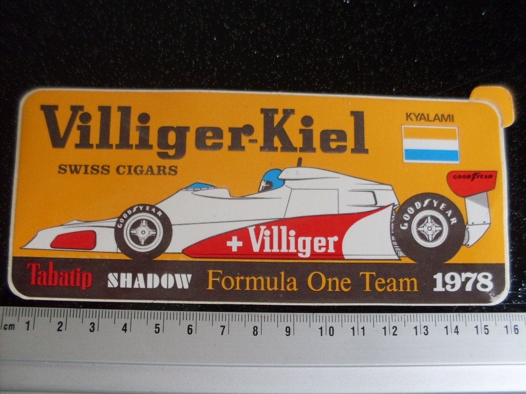 sticker Villiger-Kiel formula one team 1978 kyalami f1, Verzenden, Zo goed als nieuw, Bedrijf of Vereniging