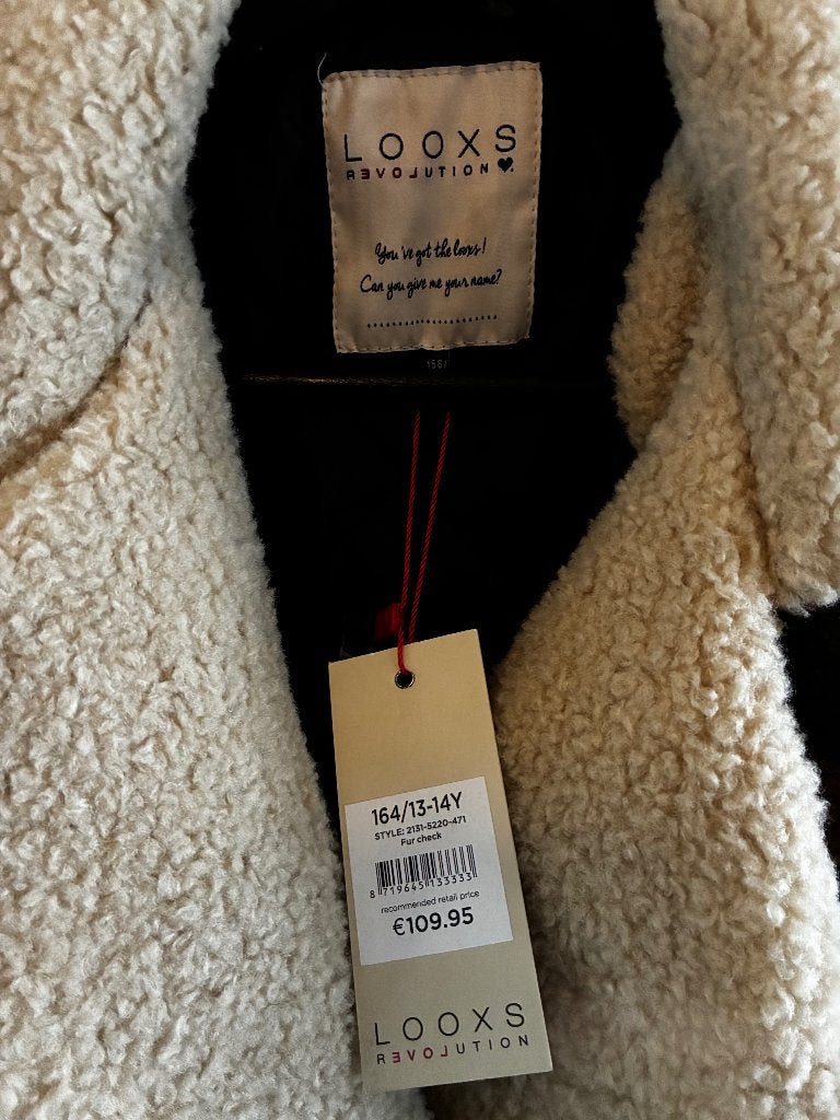 Zachte, warme jas van Looxs - maat 164, Meisje, Looxs Revolution, Nieuw, Ophalen of Verzenden