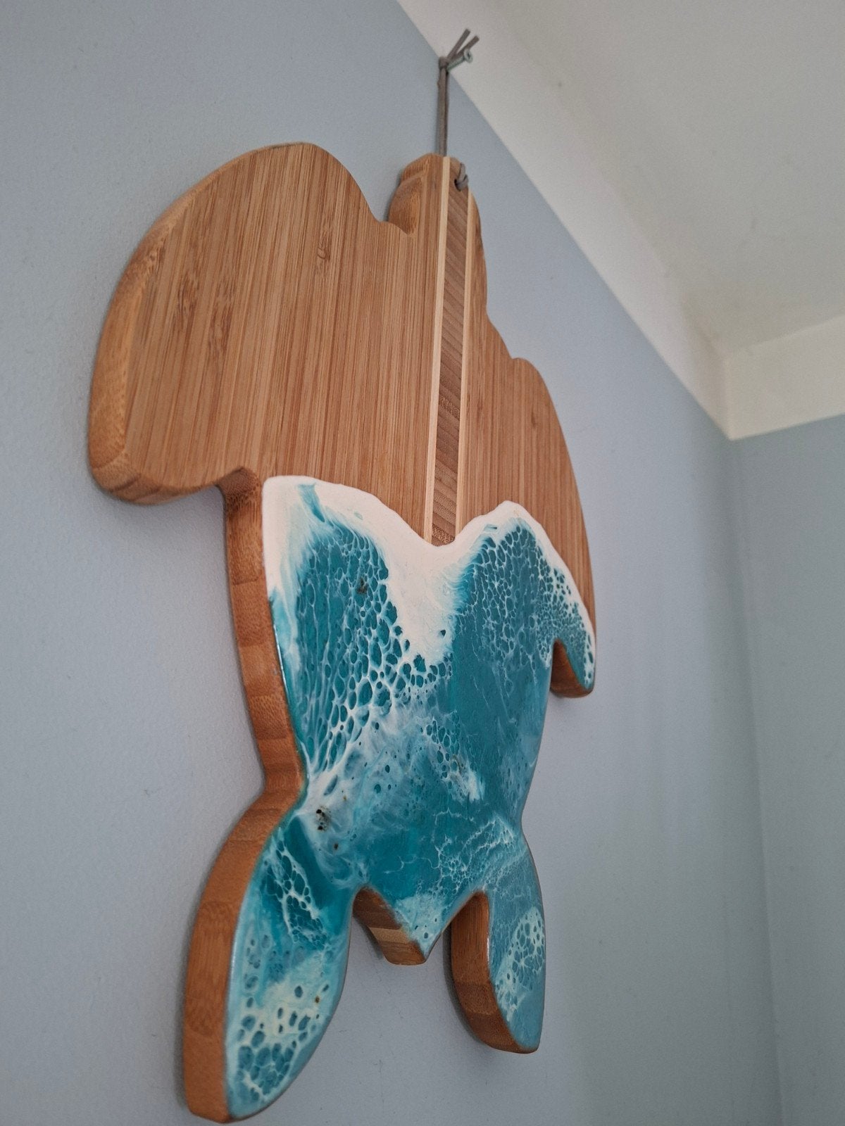 Totally Bamboo Snijplank Schildpad met Epoxy Hars, Hout, Snij-/serveerplank, Ophalen of Verzenden, Zo goed als nieuw