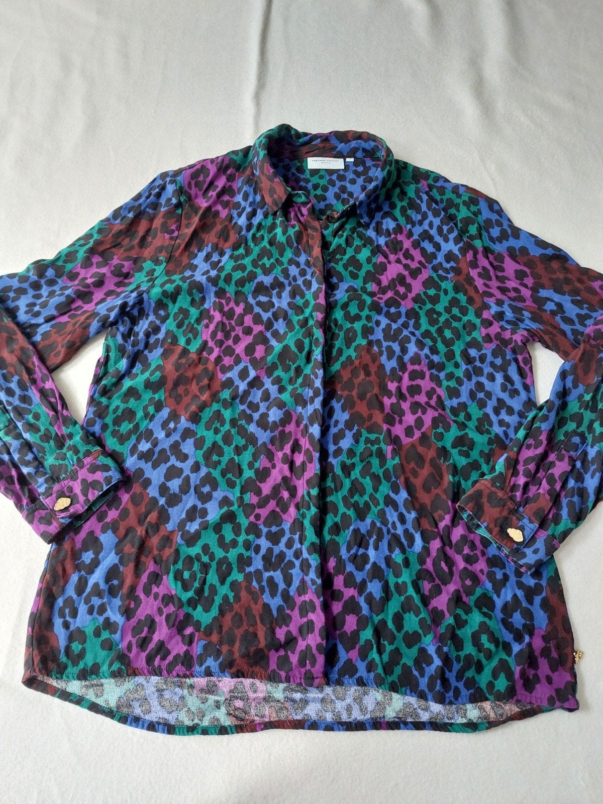Fabienne Chapot Kleurrijke Blouse Maat 42 Viscose Mix, Meerkleurig, Maat 42/44 (L), Ophalen of Verzenden, Zo goed als nieuw
