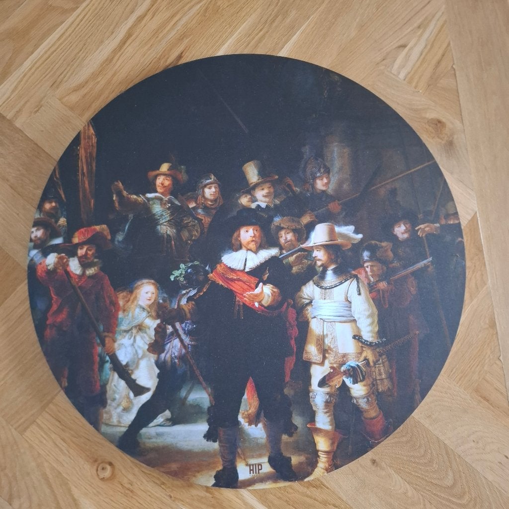 Muurcirkel HIP ORGNL De Nachtwacht - Ø 60 cm, Huis en Inrichting, Woonaccessoires | Wanddecoraties, Ophalen, Gebruikt, Meerkleurig