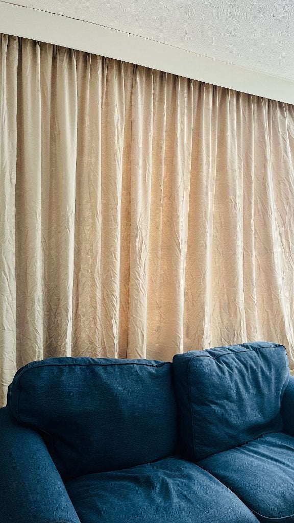 Curtains, Ophalen, 200 cm, Zonwerend, Beige