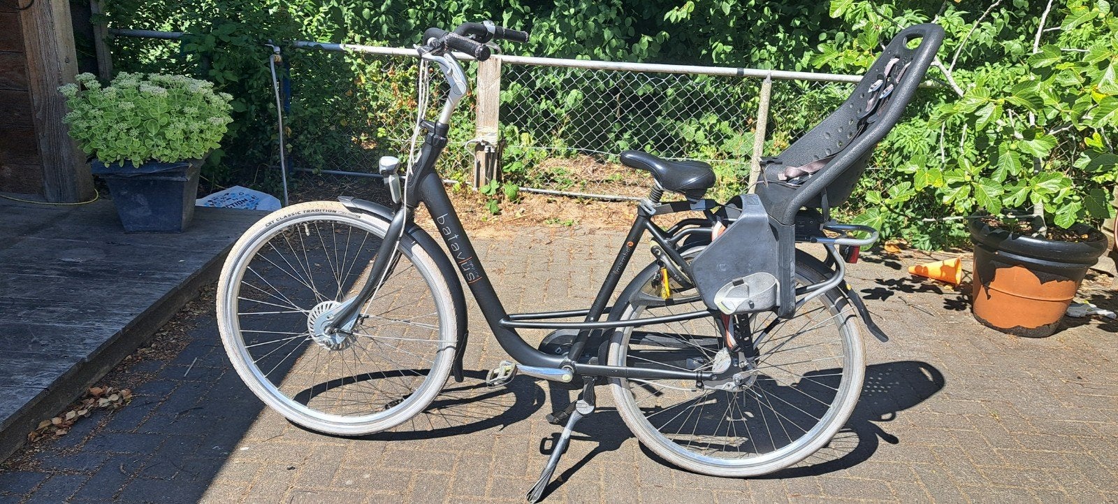 Batavus mamafiets met voor- en achterzitje!, 2 zitjes, Gebruikt, Versnellingen, Batavus