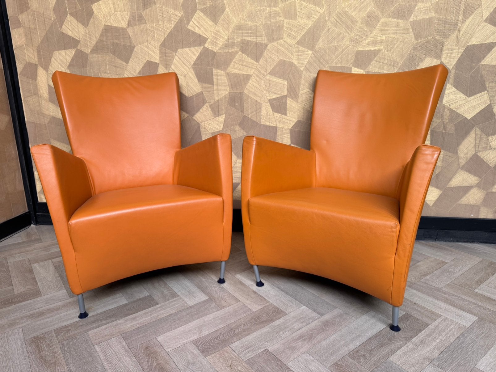 2 x Montis Windy fauteuils, Ophalen of Verzenden, Zo goed als nieuw, 50 tot 75 cm, Leer