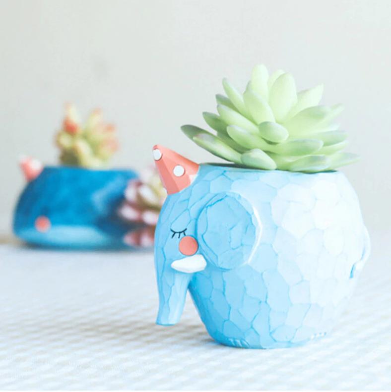 Olifant Bloempot / Bloem Pot Bak Plantenbak Dier, Tuin en Terras, Bloempotten, Overige materialen, Verzenden, Rond, Nieuw