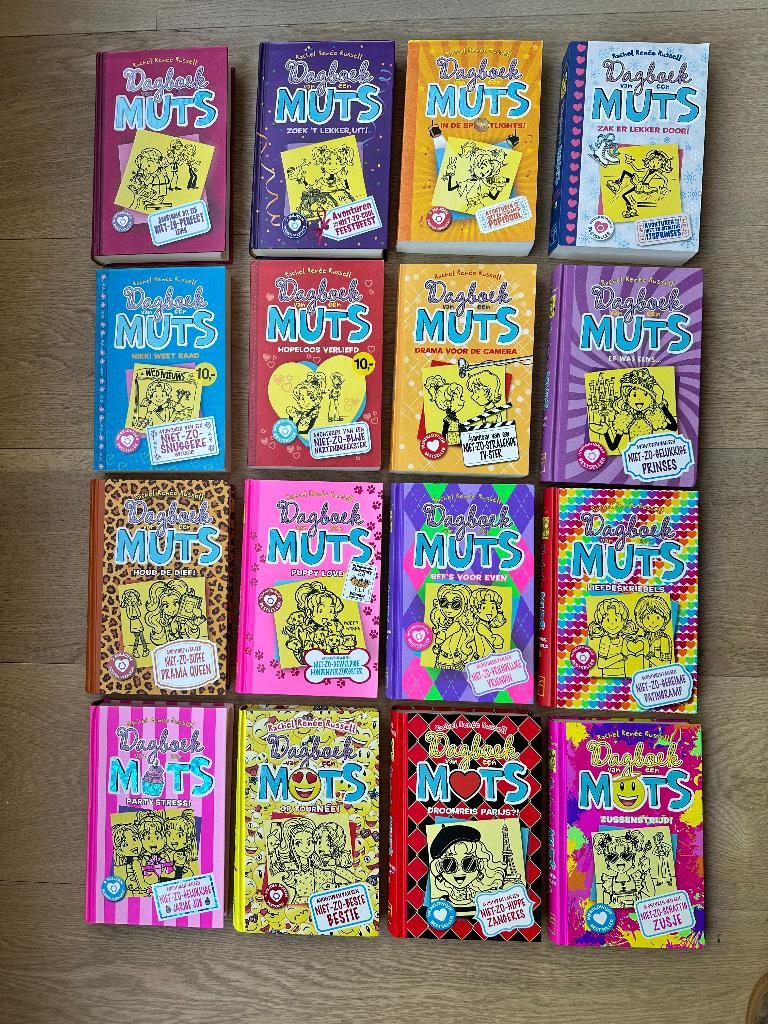 COMPLETE set Dagboek van een Muts –16 delen– Rachel Russell, Ophalen, Zo goed als nieuw, Rachel Renée Russell, Fictie