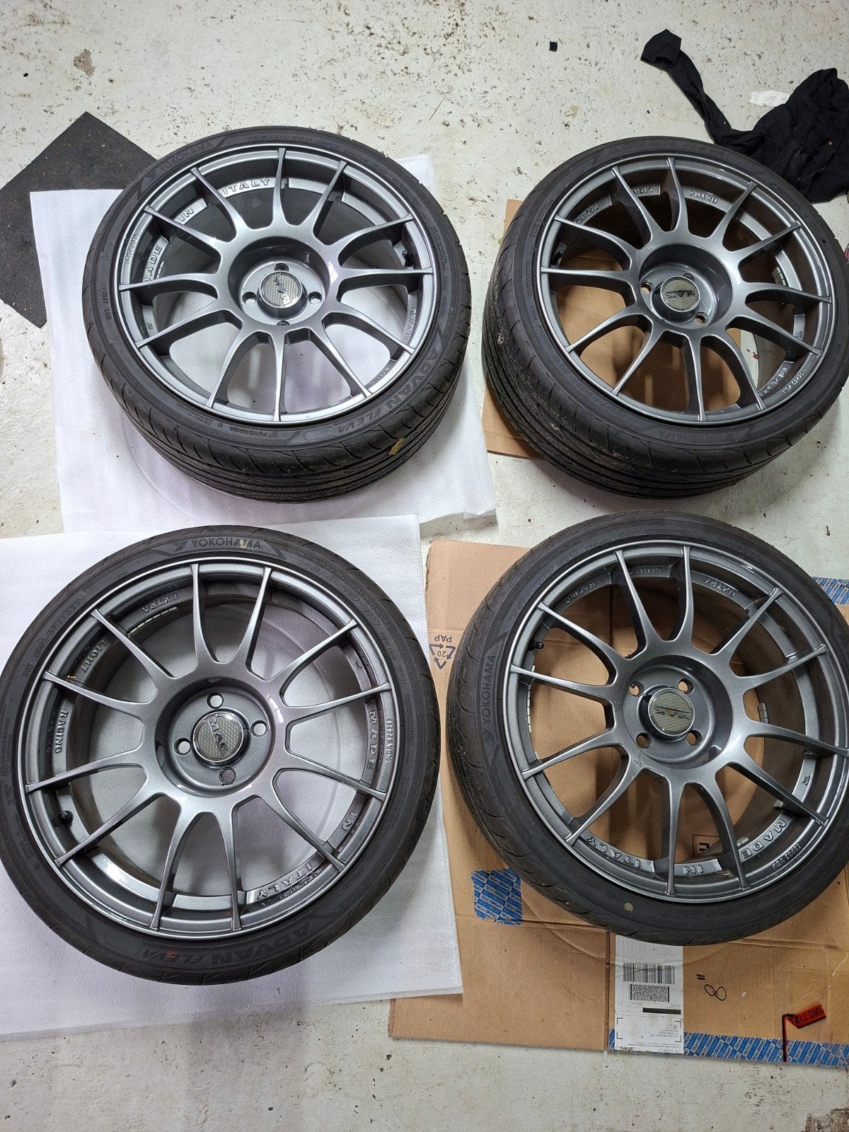 MAK XLR 17 inch velgenset 4x100 Yokohama 195/40-17  banden, Ophalen, Gebruikt, Banden en Velgen, 17 inch