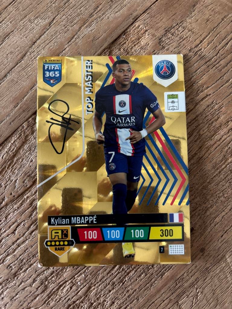 Kylian Mbappé FIFA 365 Top Master Kaart PSG Gesigneerd, Ophalen of Verzenden, Zo goed als nieuw, Buitenlandse clubs, Spelerskaart