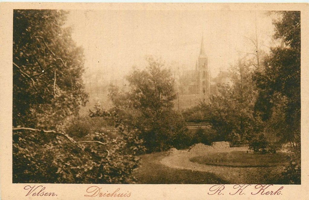 702-017-015 Velsen Driehuis Rk Kerk, Verzenden, Voor 1920, Noord-Holland