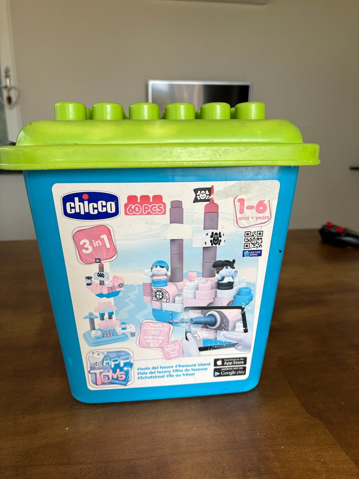 Chicco Bouwblokken 60 Stuks - Schateiland Thema, Ophalen of Verzenden, Gebruikt, Overige merken