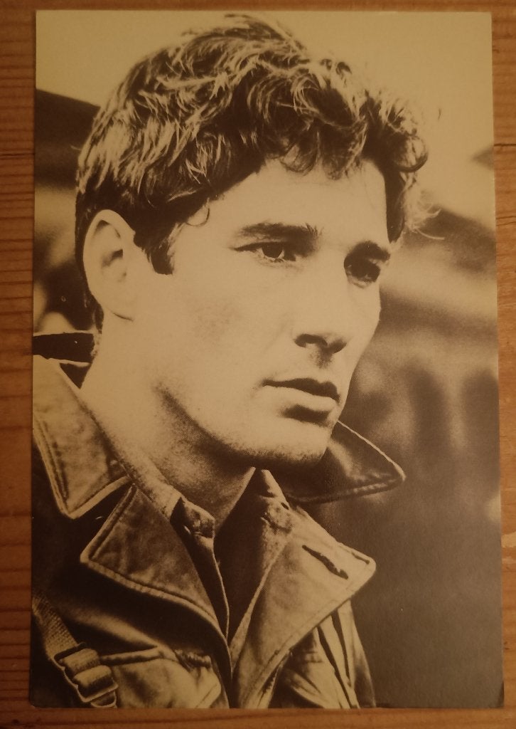 RICHARD GERE ANSICHTKAART ONGELOPEN VINTAGE RETRO, Verzenden, 1980 tot heden, Ongelopen, Sterren en Beroemdheden