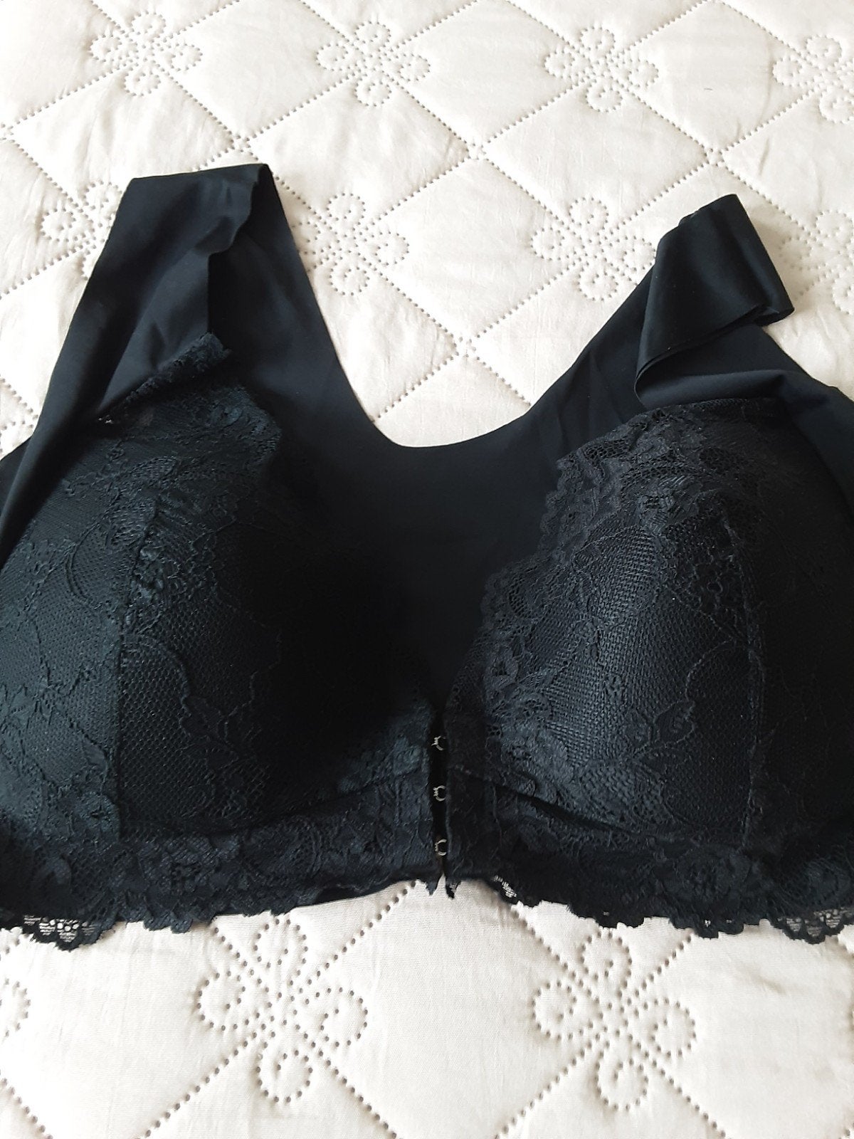 Nieuwe zwarte BH met voor sluiting maat 95E, Ophalen of Verzenden, Zwart, BH