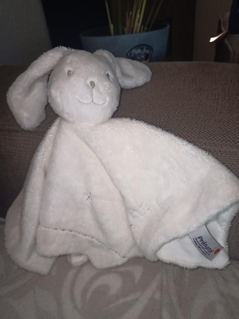 Prenatal kroeldoek konijnenkop, gebroken wit., Kinderen en Baby's, Speelgoed | Knuffels en Pluche, Prénatal, Ophalen of Verzenden