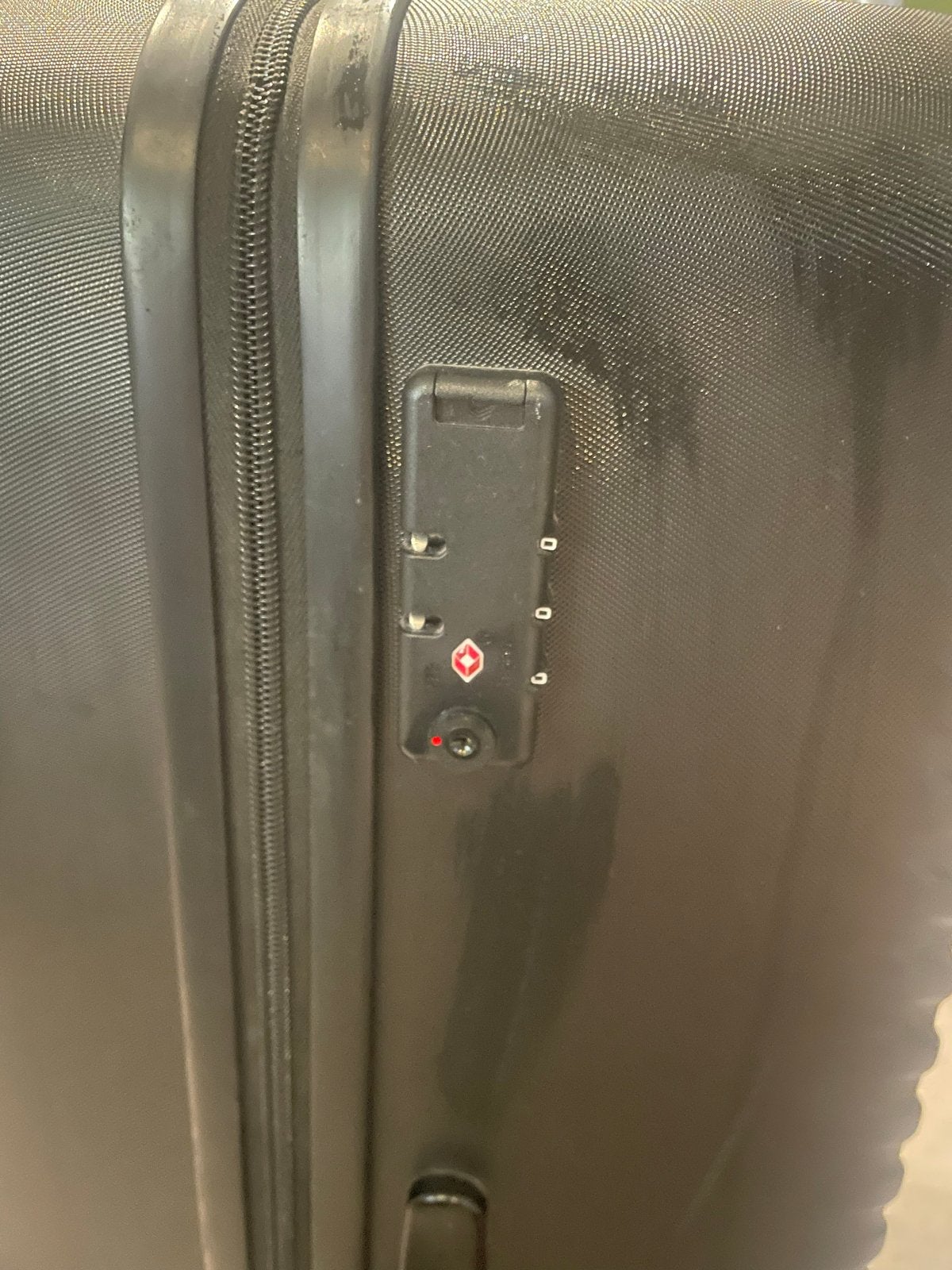 Grote zwarte koffer met slot en wieltjes, Sieraden, Tassen en Uiterlijk, Koffers, Ophalen, Gebruikt, Hard kunststof, 45 tot 55 cm
