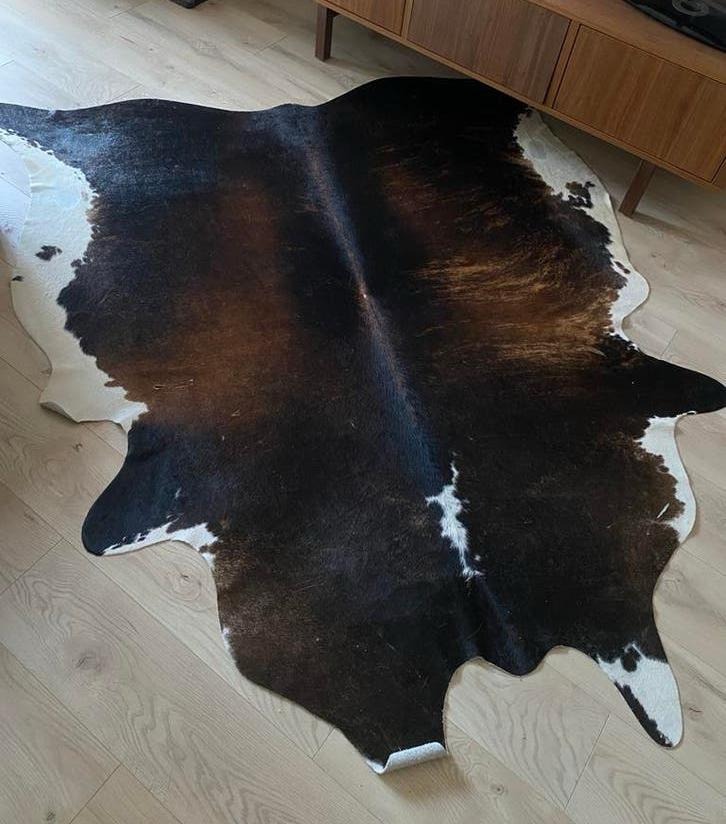 Echte koeienhuid vloerkleed, Ophalen, Gebruikt, 150 tot 200 cm, 200 cm of meer