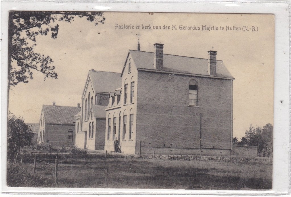 Hulten [N.B.-Pastorie en Kerk van den H. Gerardus Majella, Ophalen of Verzenden, Voor 1920, Gelopen, Noord-Brabant