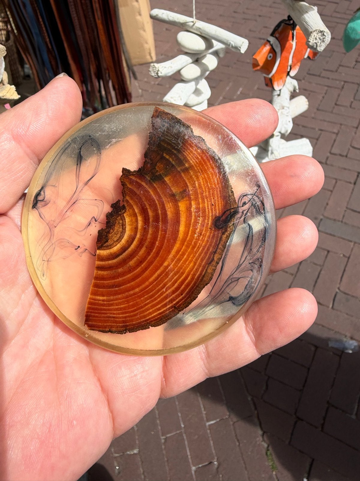 6 stuks epoxy onderzetters met hout, Meerkleurig, Nieuw, Ophalen of Verzenden, Modern