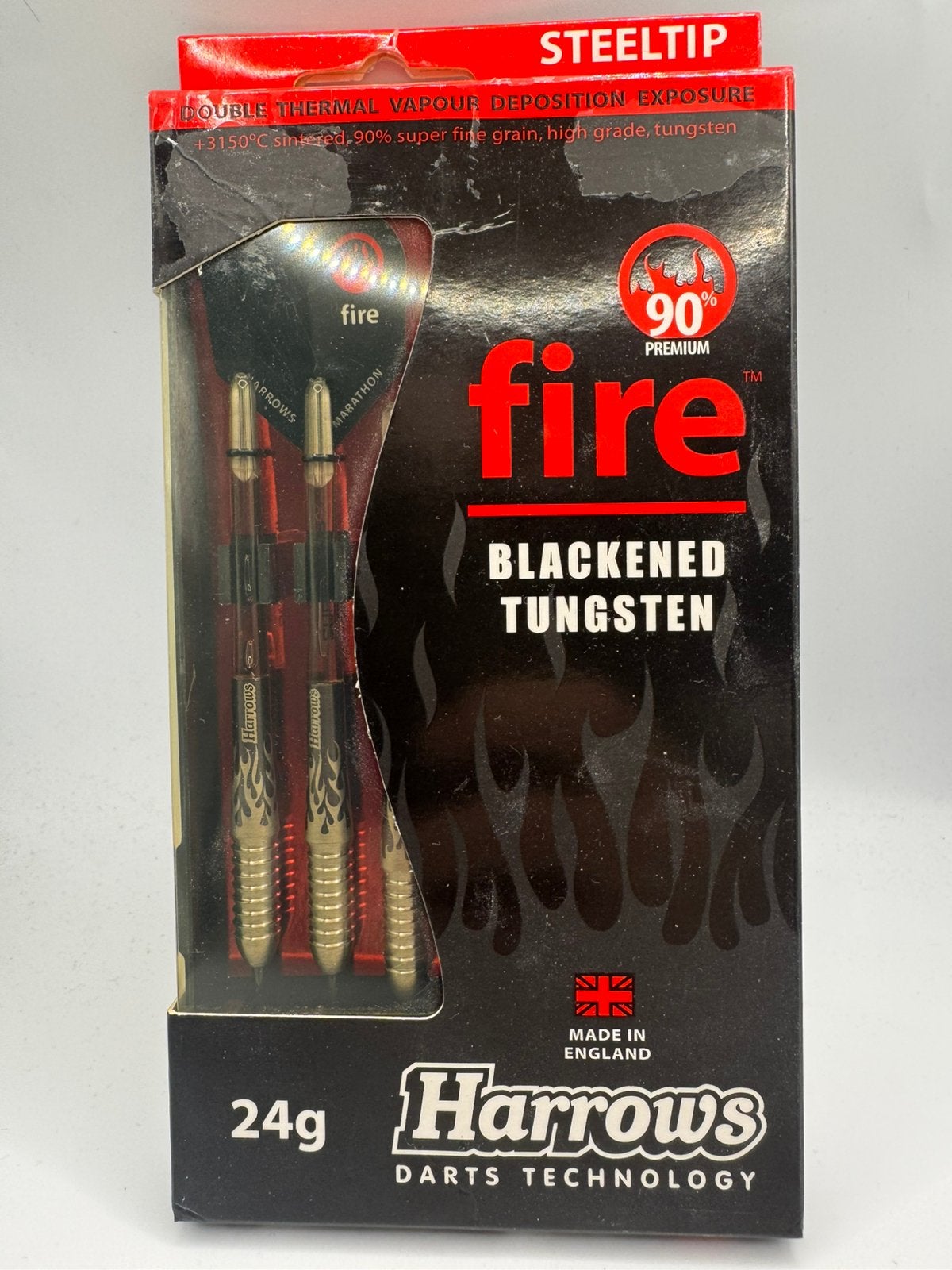 Harrows Fire Blackened 24 Gram Dartpijlen, Ophalen of Verzenden, Zo goed als nieuw, Nvt, Pijlen