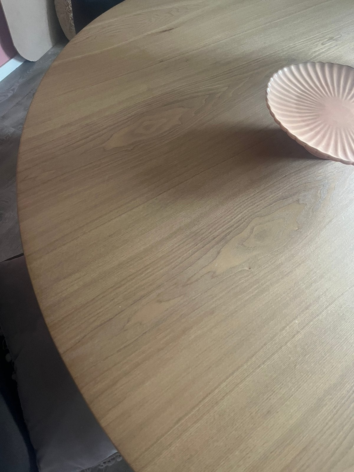Mango houten Eetkamertafel, Huis en Inrichting, Ophalen, 150 tot 200 cm, Rond, Zo goed als nieuw